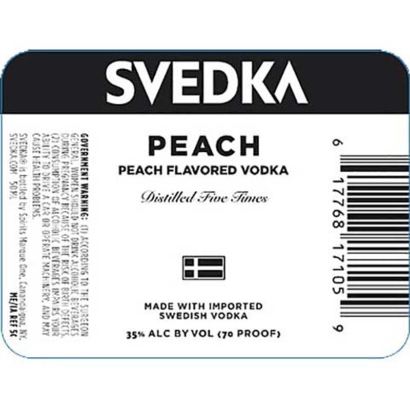 Svedka Peach Flavored Vodka
