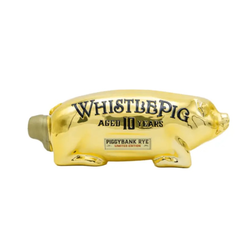 WhistlePig Limited Edition 10 Year Old Aged Gold Edition Piggybank Rye Whiskey | 1L