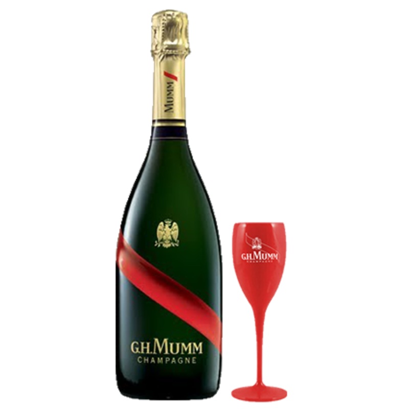 G. H. Mumm NV Brut 750ml + Plastic Champagne Cup