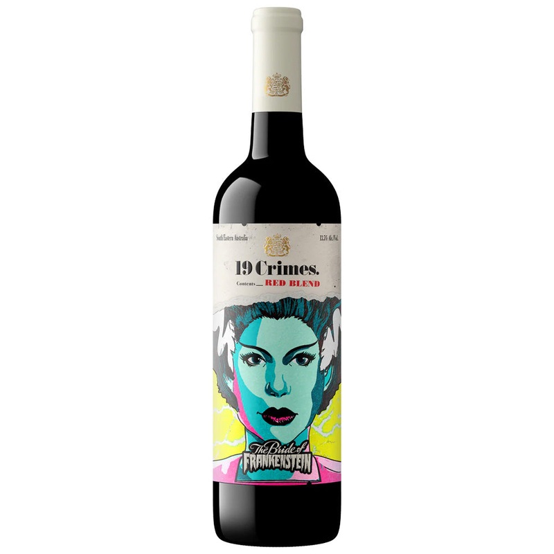 19 Crimes Universal Monsters Bride of Frankenstein Red Blend