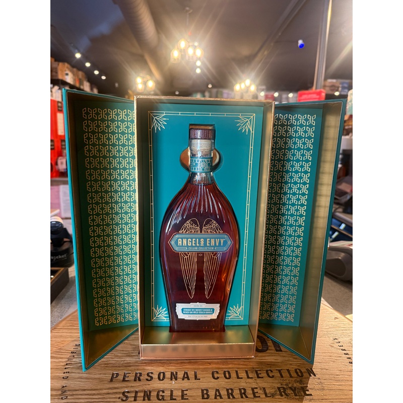 Angel’s Envy, Cellar Collection Vol. 5 Straight Rye Whiskey Finished in French Oak Extra Aejo Tequila Barrels