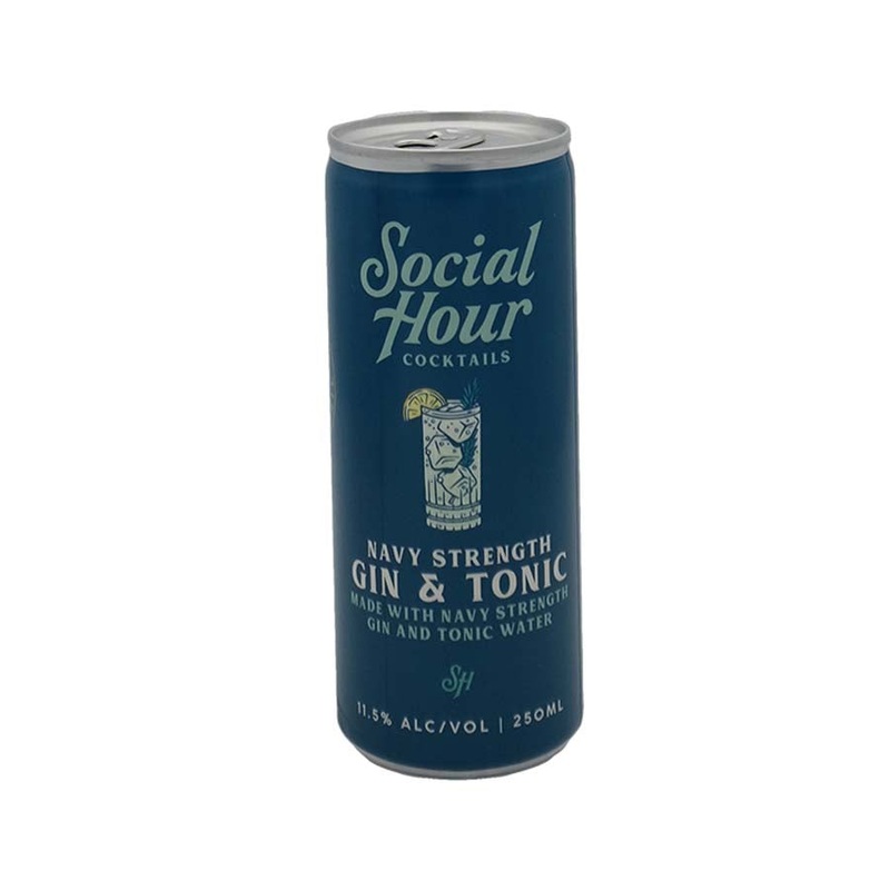Social Hour Navy Strength Gin & Tonic, 250ml