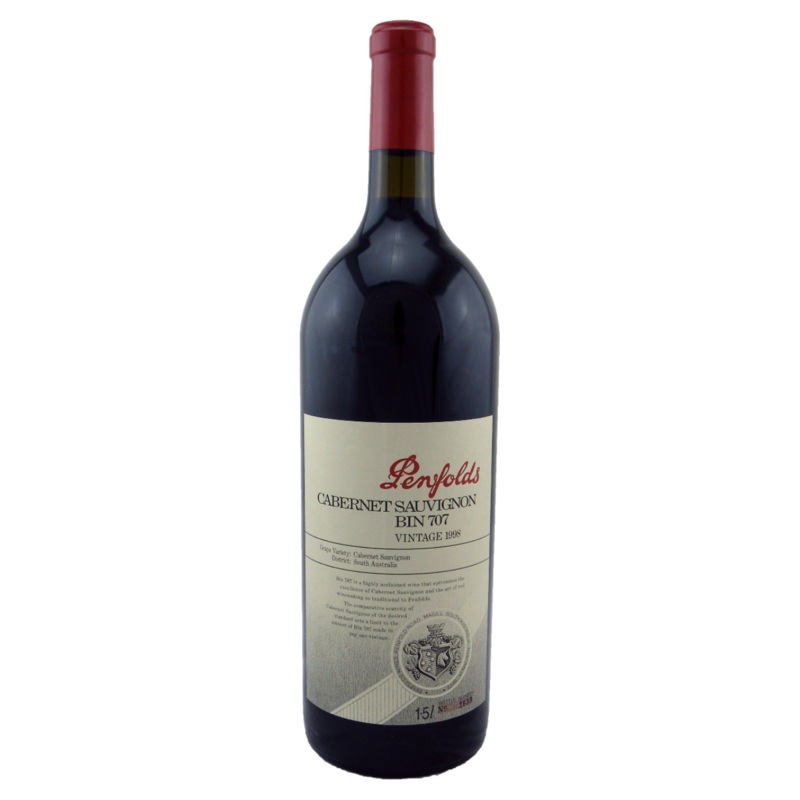 1998 Penfolds Bin 707 Cabernet Sauvignon 1.5L Magnum Original Wooden Box