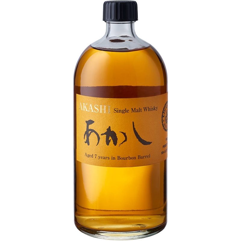 Akashi White Oak Eigashima Bourbon Barrel Japanese Single Malt Whisky 7 Year Old 750ml