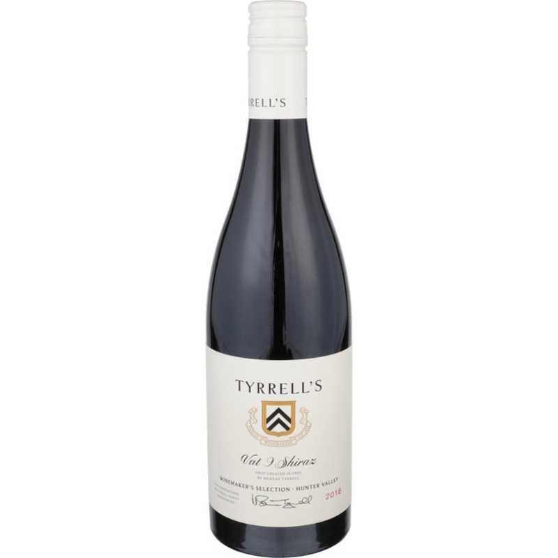 TYRRELL’S WINES SHIRAZ VAT 9 HUNTER VALLEY 2018 750ML