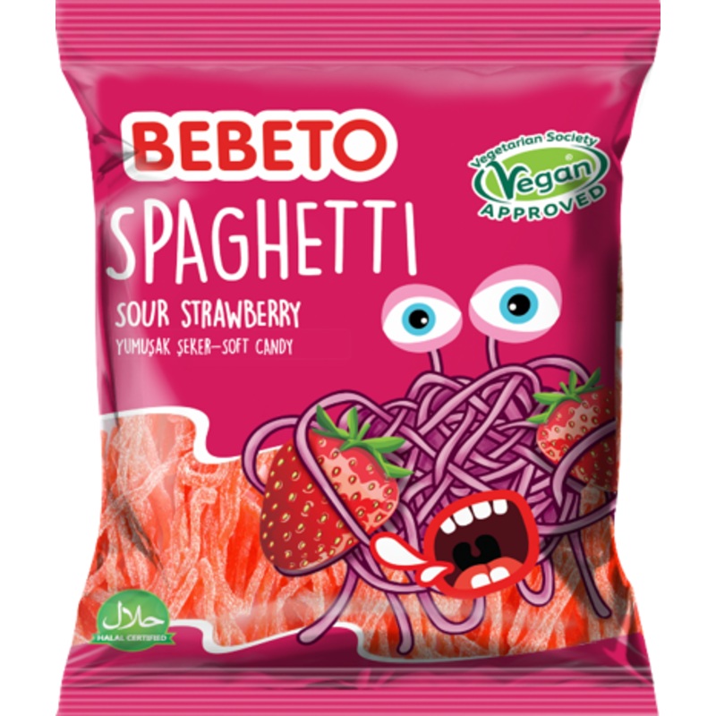 Bebeto Spaghetti Strawberry 80g