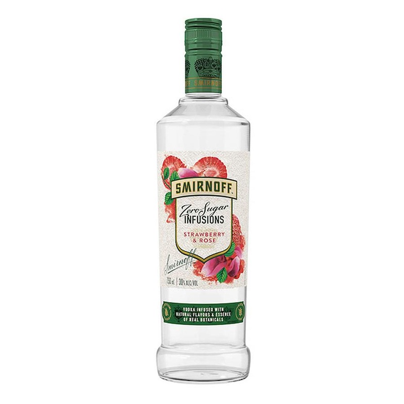 Smirnoff Zero Sugar Infusions Strawberry & Rose 750ML