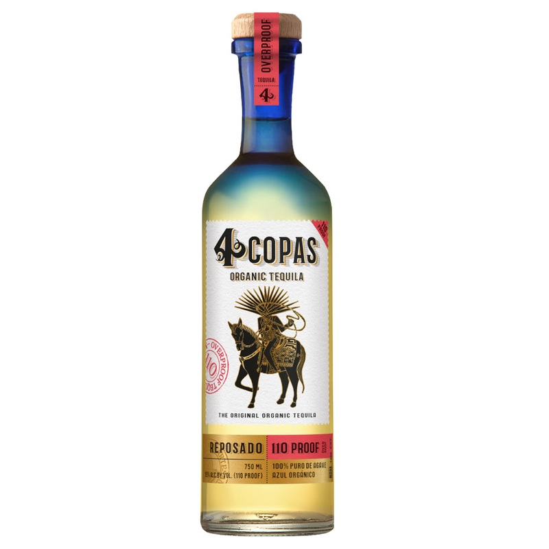 4 Copas Organic Reposado 110 Proof Tequila