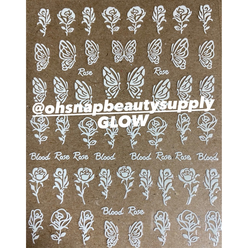 * Glow FLOWER CY 032 – Butterfly Sticker