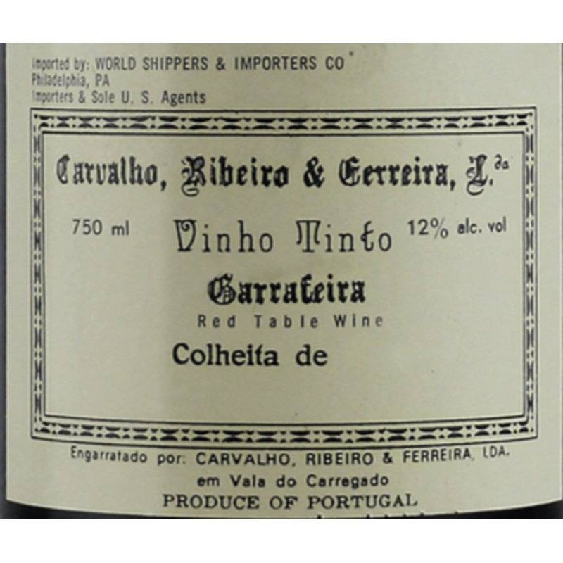 1985 Carvalho Ribeiro & Ferreira C.R. & F. Garrafeira Vinho Tinto 750ml