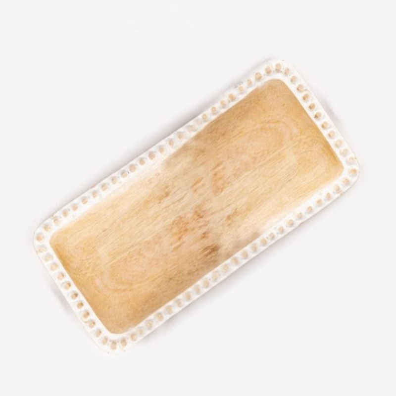 Beaded Edge Tray – Natural