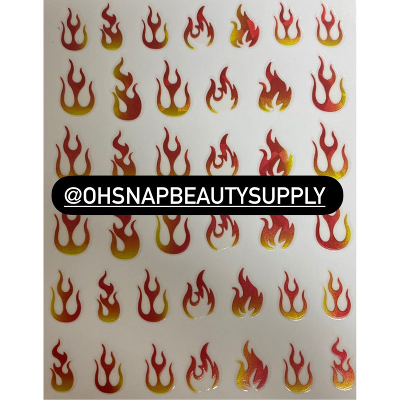 RED Flame Fire 1373 Sticker
