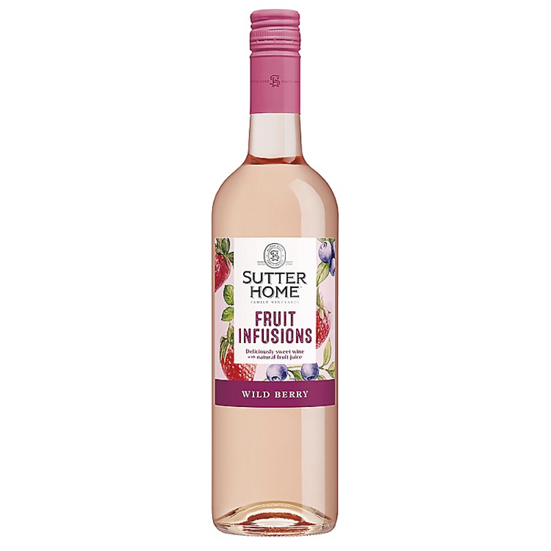 SUTTER HOME FRUIT INFUSIONS WILD BERRY FLAVORED WINE 750ML
