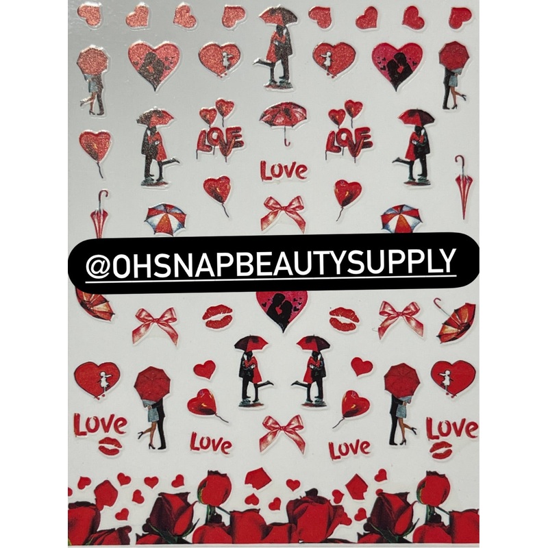 – RED Love Heart DD 474  Sticker