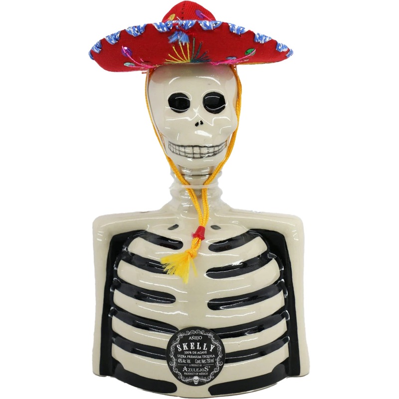 Skelly Anejo Ceramic Tequila 750ml