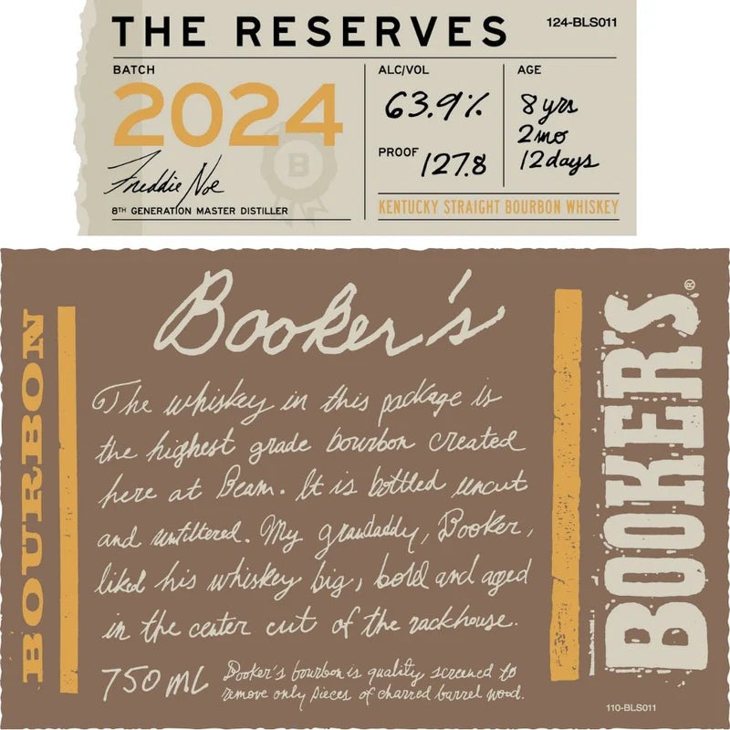 2024 Booker’s The Reserves Kentucky Straight Bourbon Whiskey 750ml