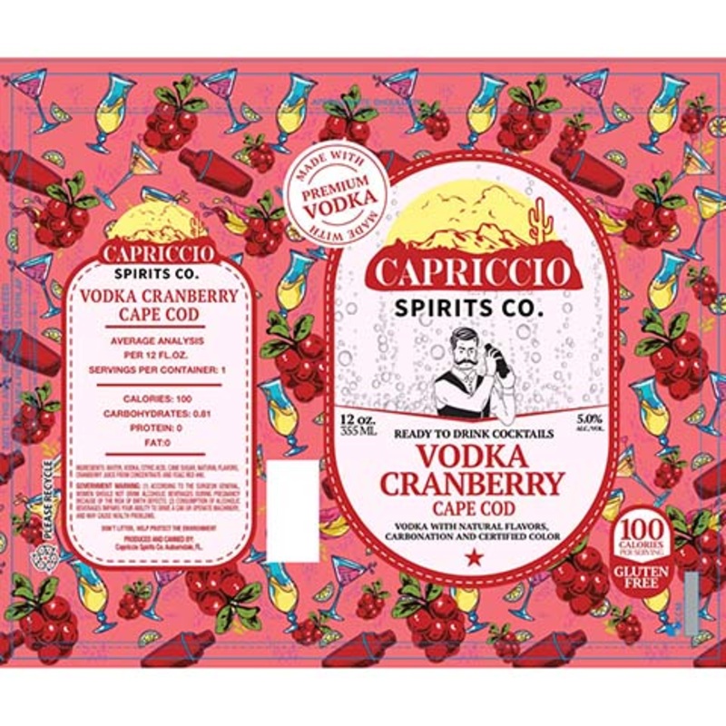 Capriccio Vodka Cranberry Cape Cod