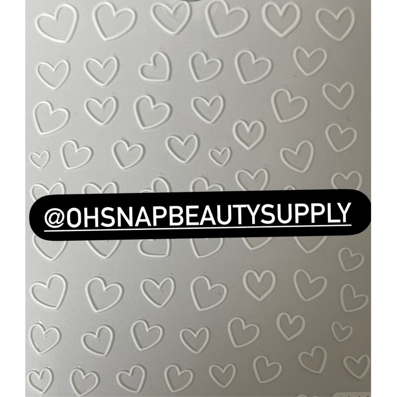 -White HEART LOVE 5D 615 Sticker