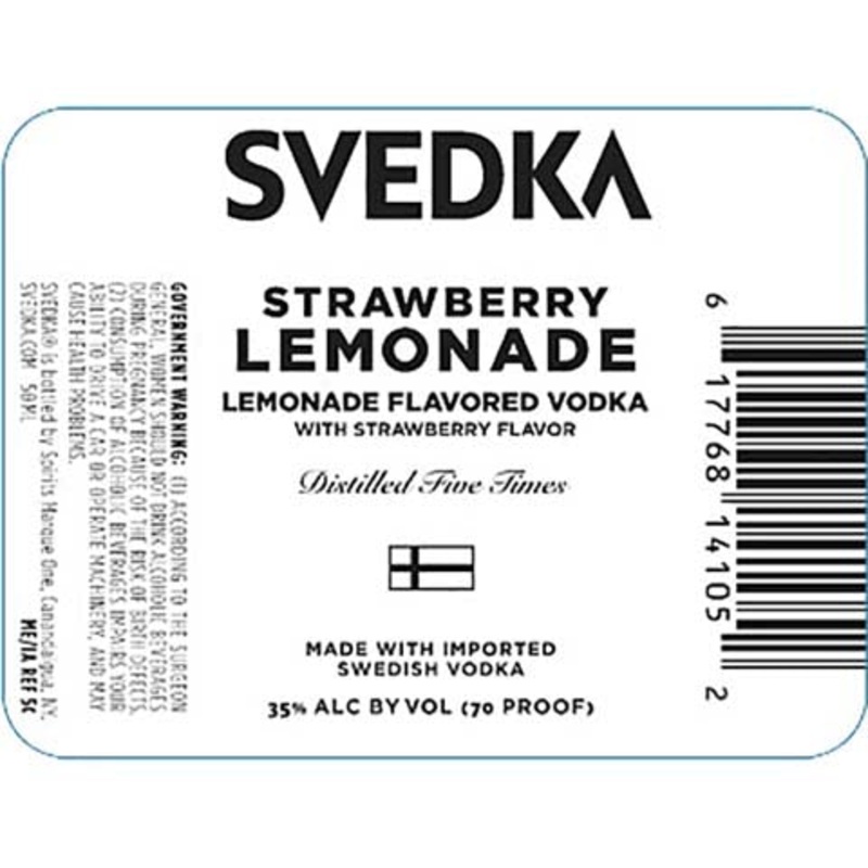 Svedka Strawberry Lemonade Flavored Vodka
