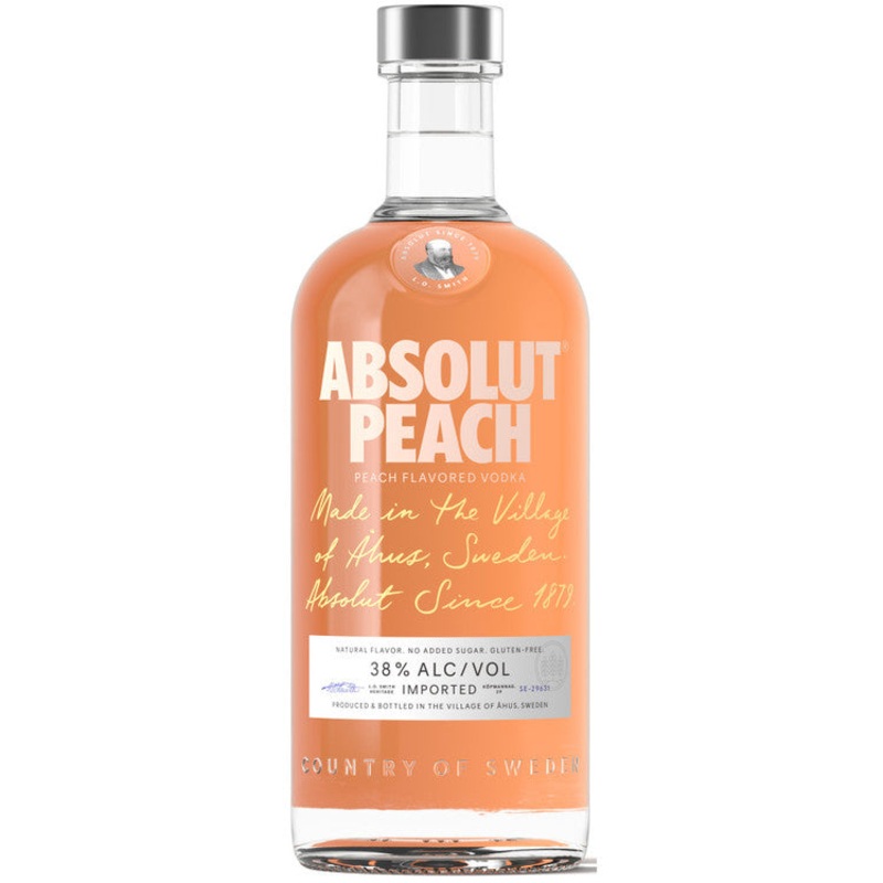 ABSOLUT PEACH FLAVORED VODKA APEACH 80 750ML
