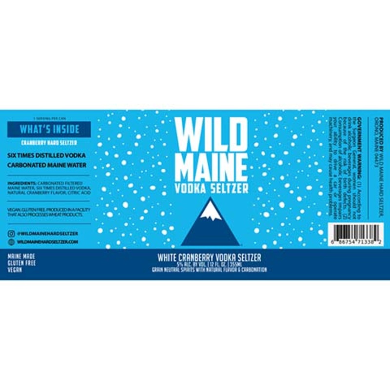 Wild Maine White Cranberry Vodka Seltzer