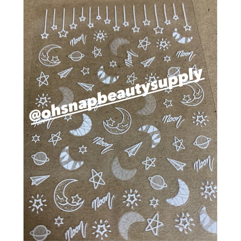 White Galaxy & Star A049 Sticker