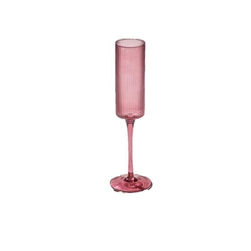 Malibu Ribbed Champagne Glass BLUSH