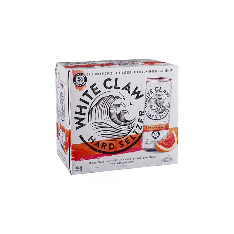 White Claw Hard Seltzer Ruby Grapefruit 6Pk