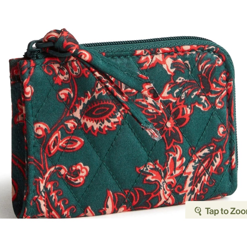 Vera Bradley Zip Card Pouch in Victorian Vines