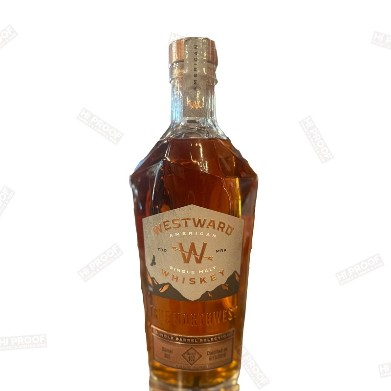 Westward American Single Malt Whiskey Single Barrel Selection  126.62 Proof