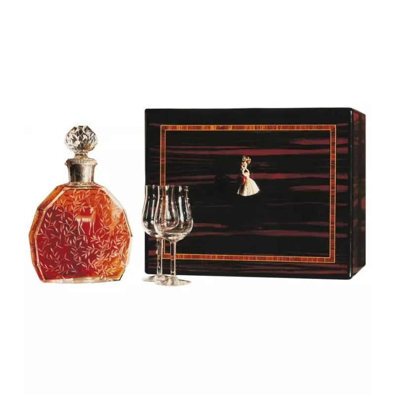 Hine Grande Champagne Cognac Talent De Thomas w/ 4 Crystal Tulip Glasses