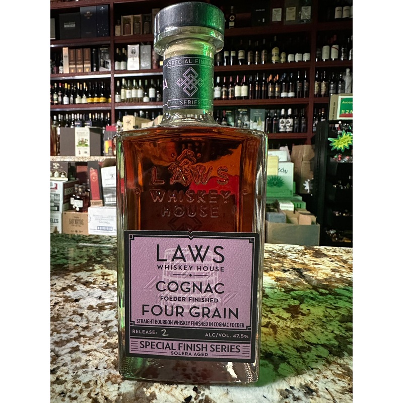 A.D. Laws Special Finish Series Solera Aged Four Grain Cognac Foeder Finish Straight Bourbon Whiskey 750ml