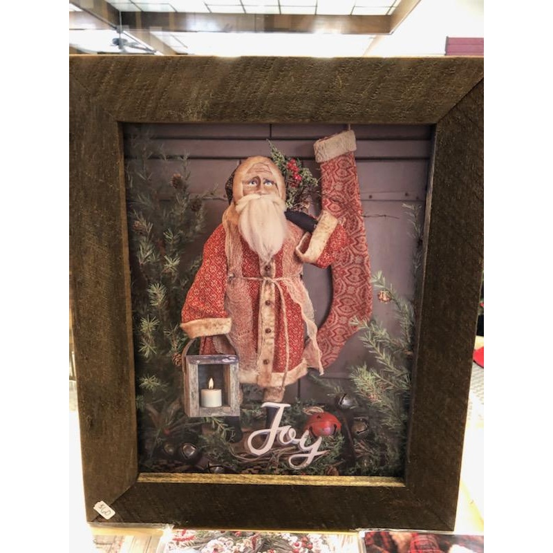 14.75 x 17 with frame Santa by Brett