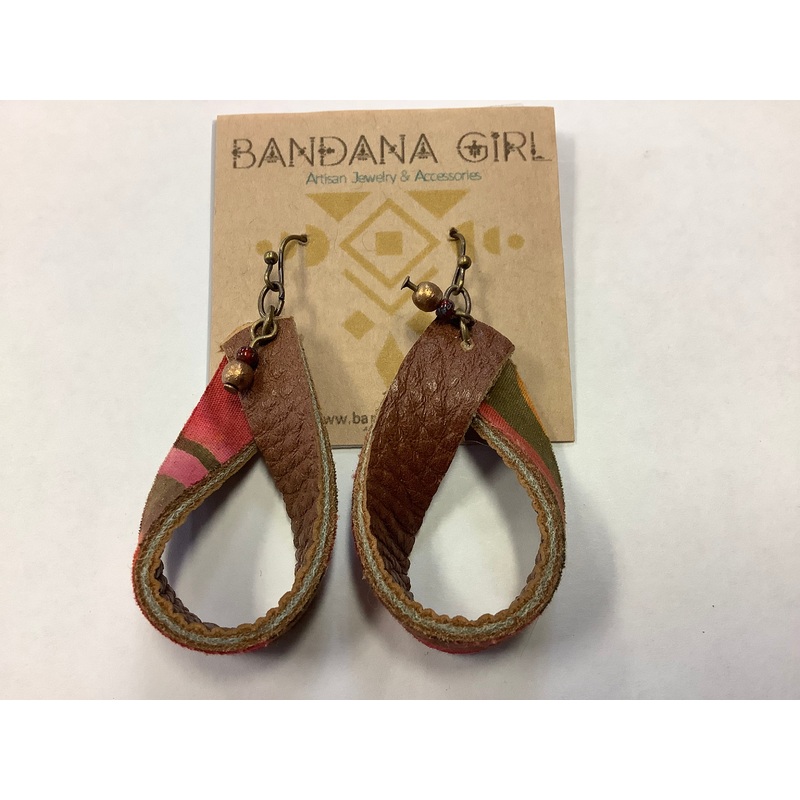 #891 bandana girl earrings