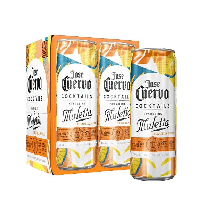Jose Cuervo Authentic Sparkling Muletta 355mL 4 Pack