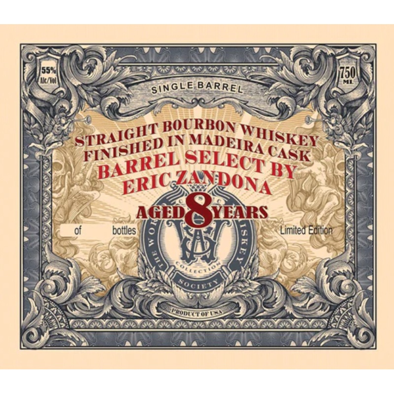 World Whiskey Society Classic Collection 8 Year Old Finished in Madeira Casks Straight Bourbon Whiskey