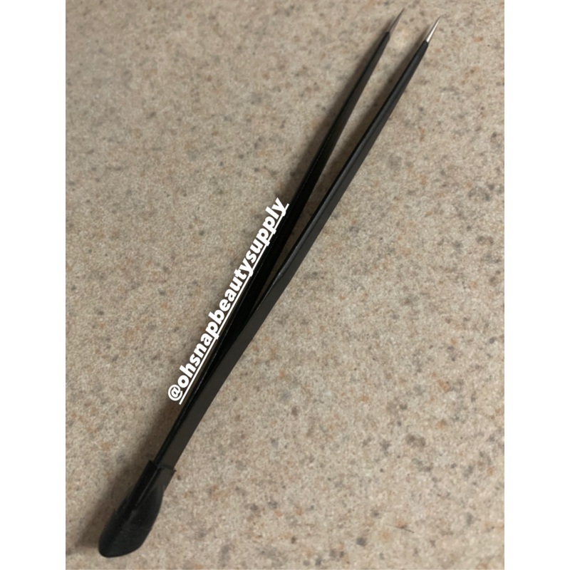 *Nail Art Tweezer with Silicone (Black)