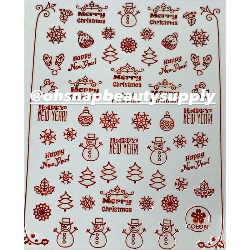 *** Christmas RED CB146 Sticker