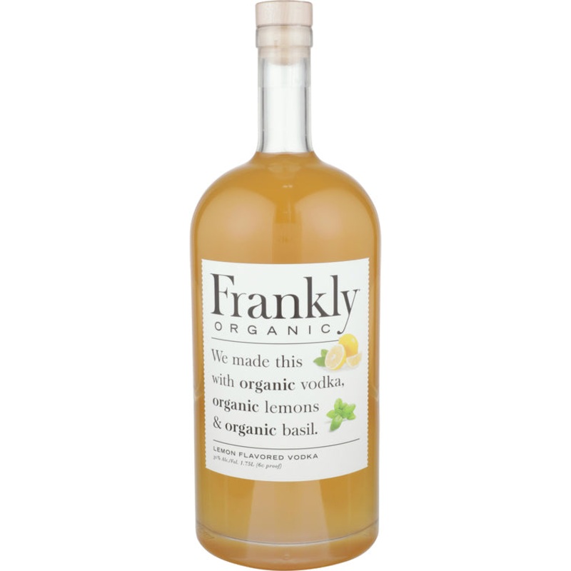 FRANKLY ORGANIC LEMON FLAVORED VODKA 60 1 Liter