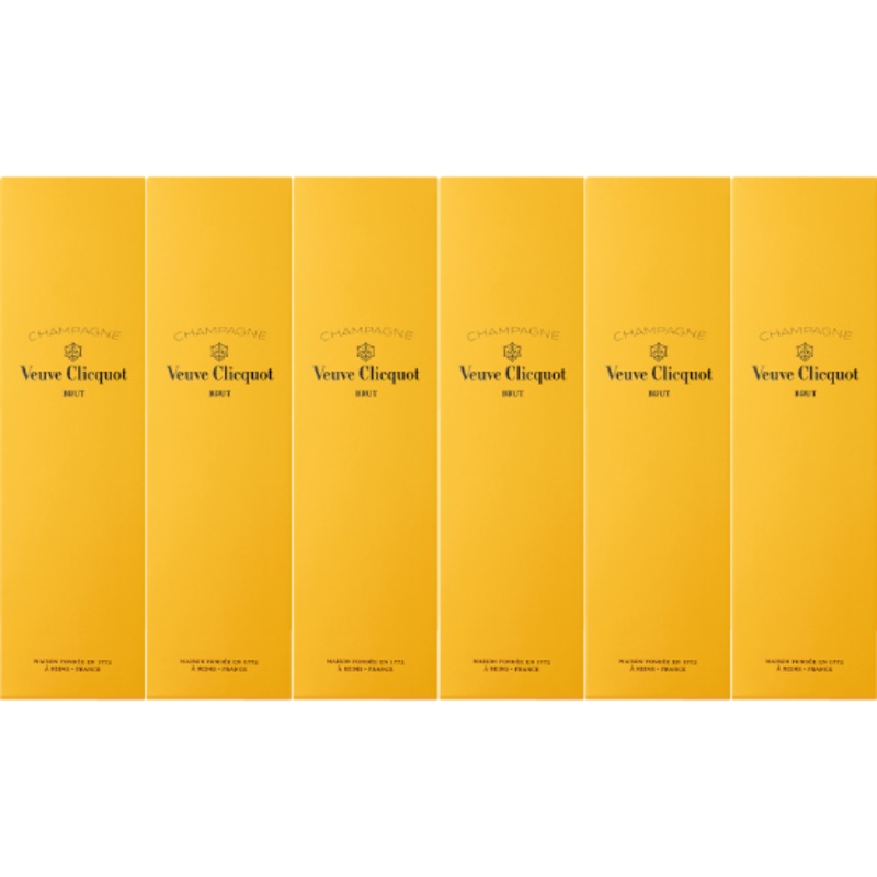 Veuve Clicquot NV Brut Gift Box 750ml 6 Pack- Full Case Deal