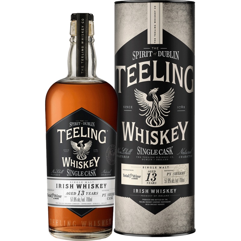 TEELING SINGLE MALT IRISH WHISKEY SINGLE CASK VIRGIN AMERICAN OAK 116.6 750ML