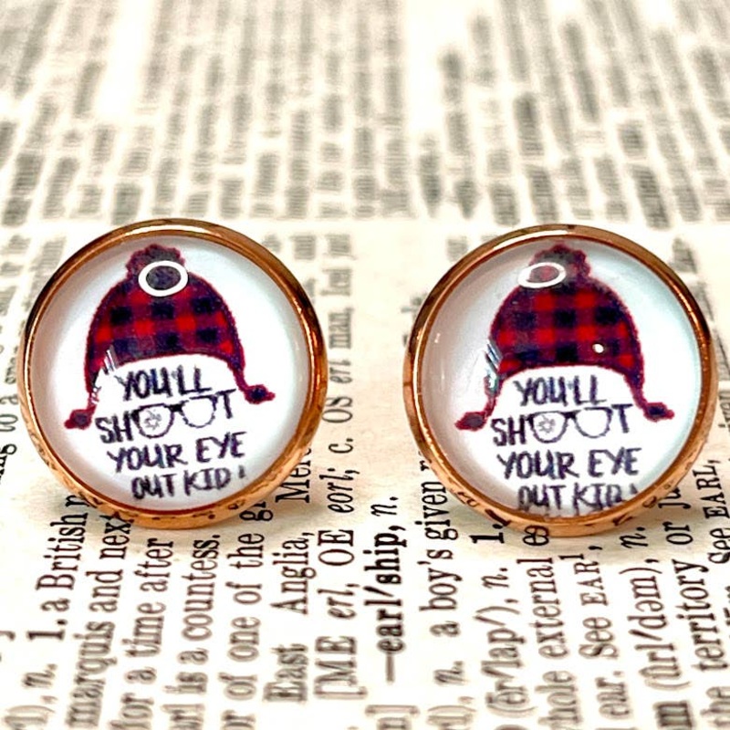 All Up In The Hair – You’ll Shoot Your Eye Out Earrings Made by an Artist