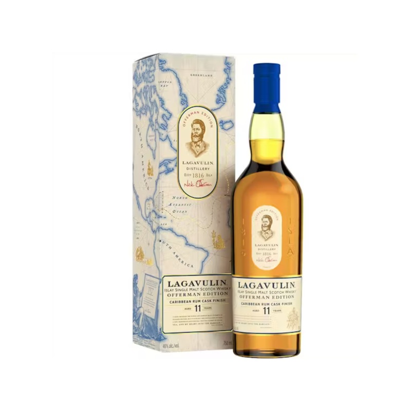 Lagavulin 11 Year “Offerman Edition” Caribbean Cask Single Malt Scotch