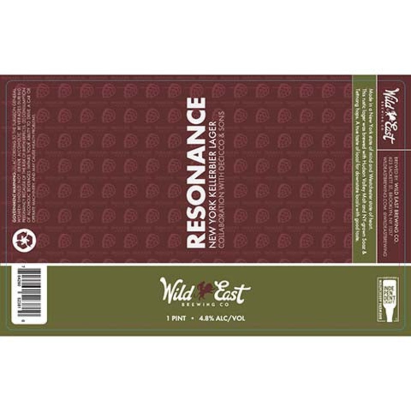 Wild East Resonance New York Kellerbier Lager