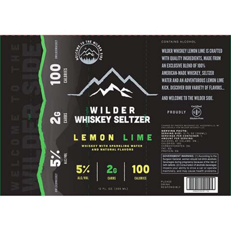 Wilder Whiskey Seltzer Lemon Lime