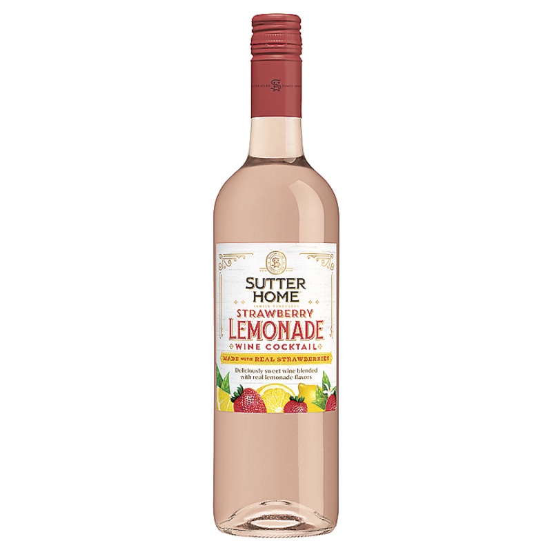SUTTER HOME STRAWBERRY LEMONADE WINE COCKTAIL 750ML