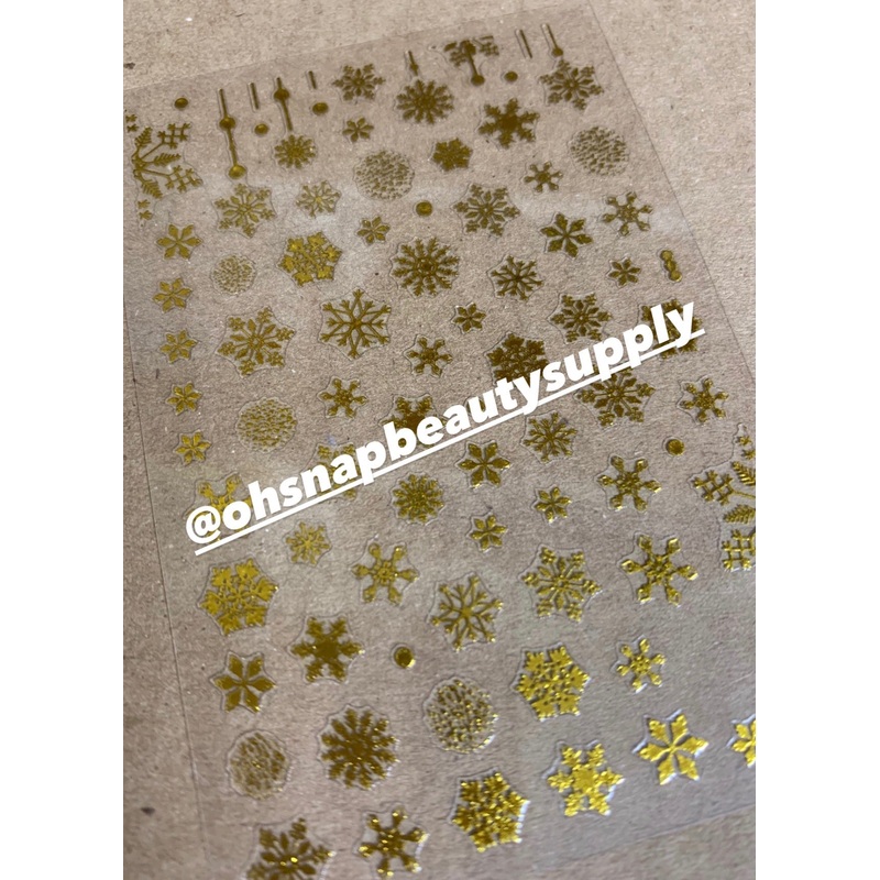 Gold Snowflakes 249 Sticker