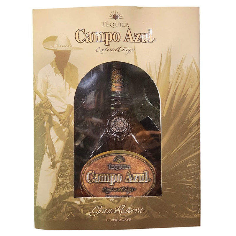 Campo Azul Extra Anejo Glass Set  Tequila – 750ml