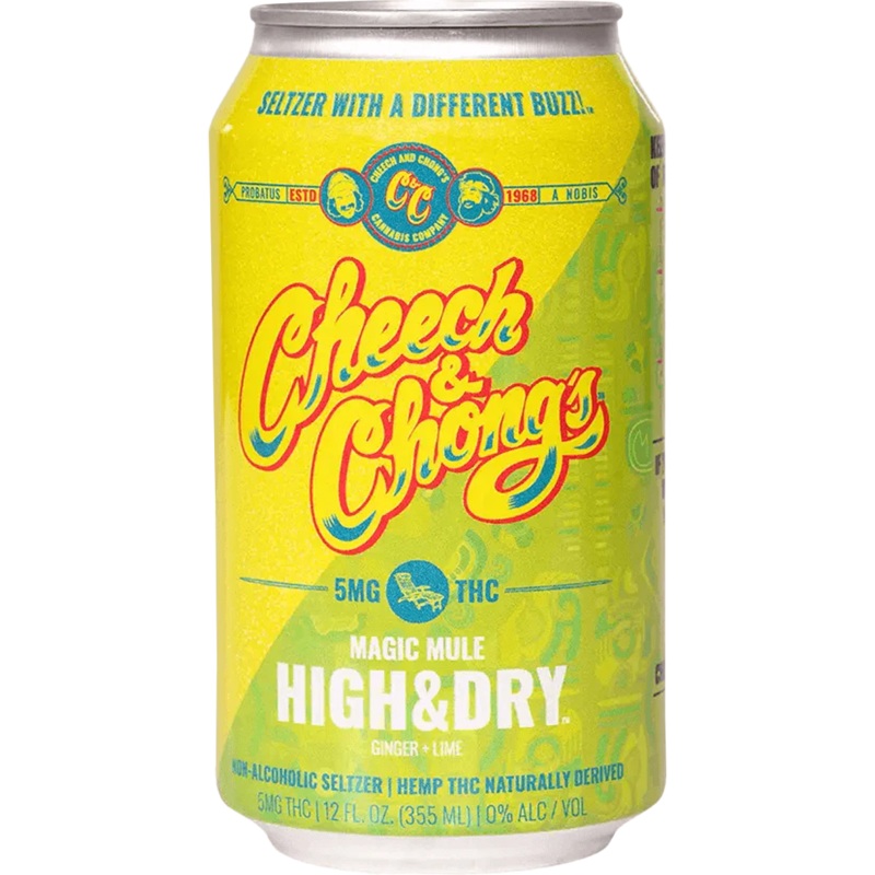 Cheech & Chong’s High & Dry ‘Magic Mule’ THC Infused Seltzer 6-Pack (2.13L)