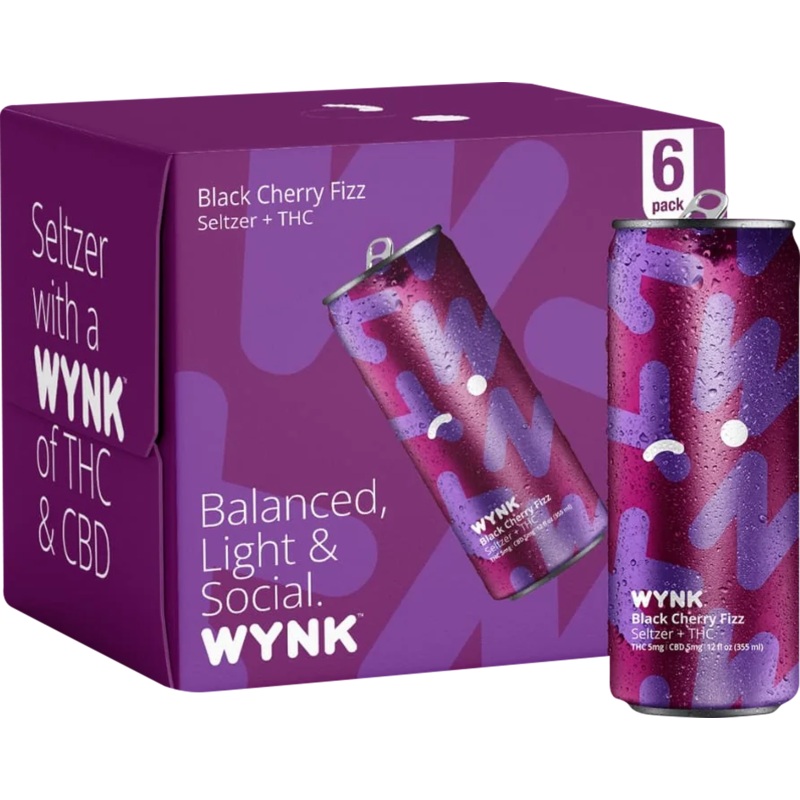 Wynk Black Cherry Fizz Cannabis Seltzer (2.13L)